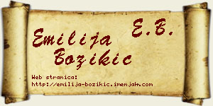 Emilija Božikić vizit kartica